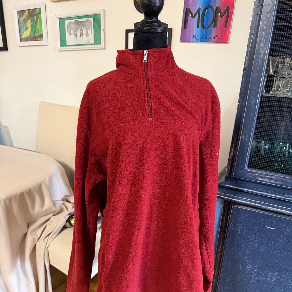 Burgundy Cozy Fall Mens Quarter Zip